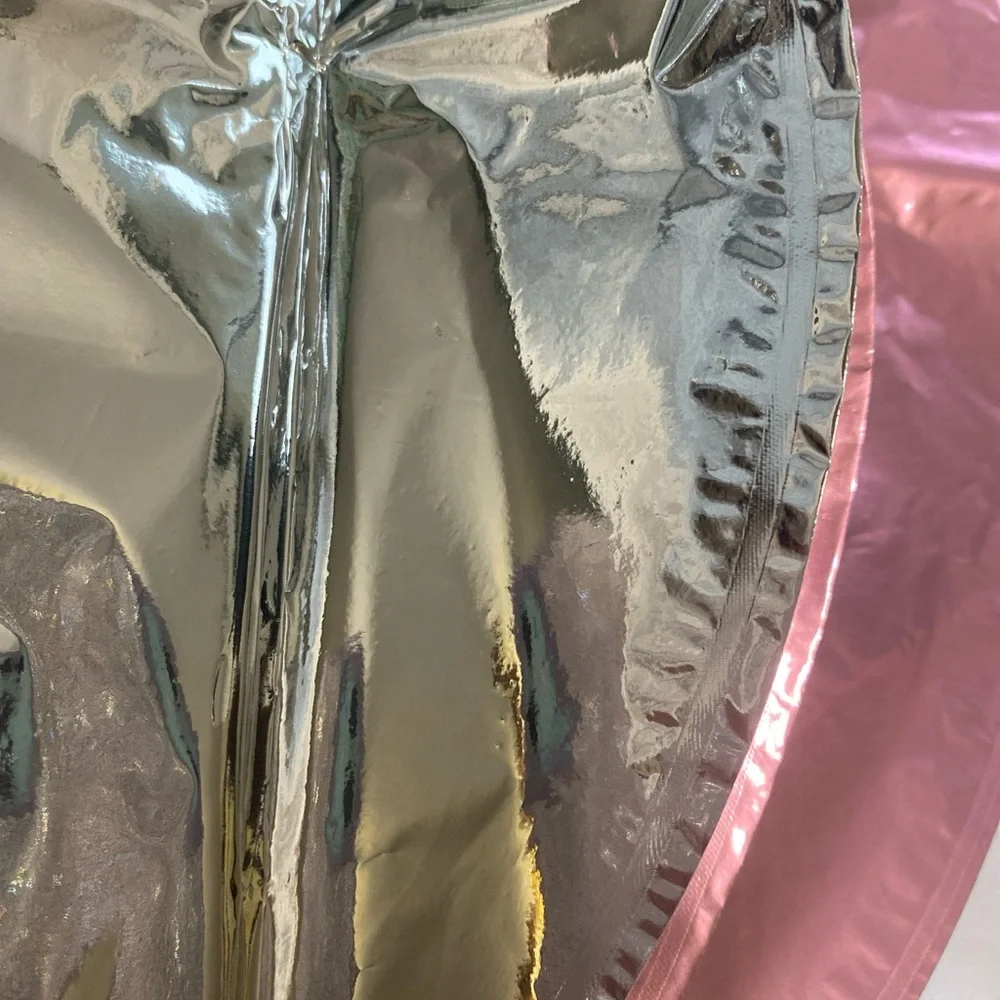 Happy Birthday 60 Piece Heart Foil Balloon Set Pink And Silver